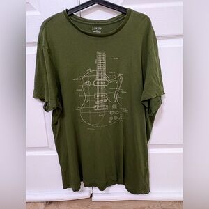 J.Crew Men’s Olive Green T-Shirt in XL